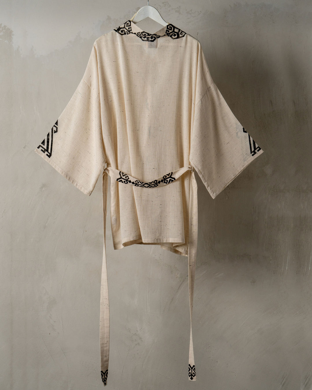 printed linen kimono