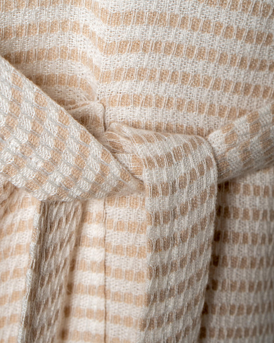 Bamboo Striped Bathrobe Beige