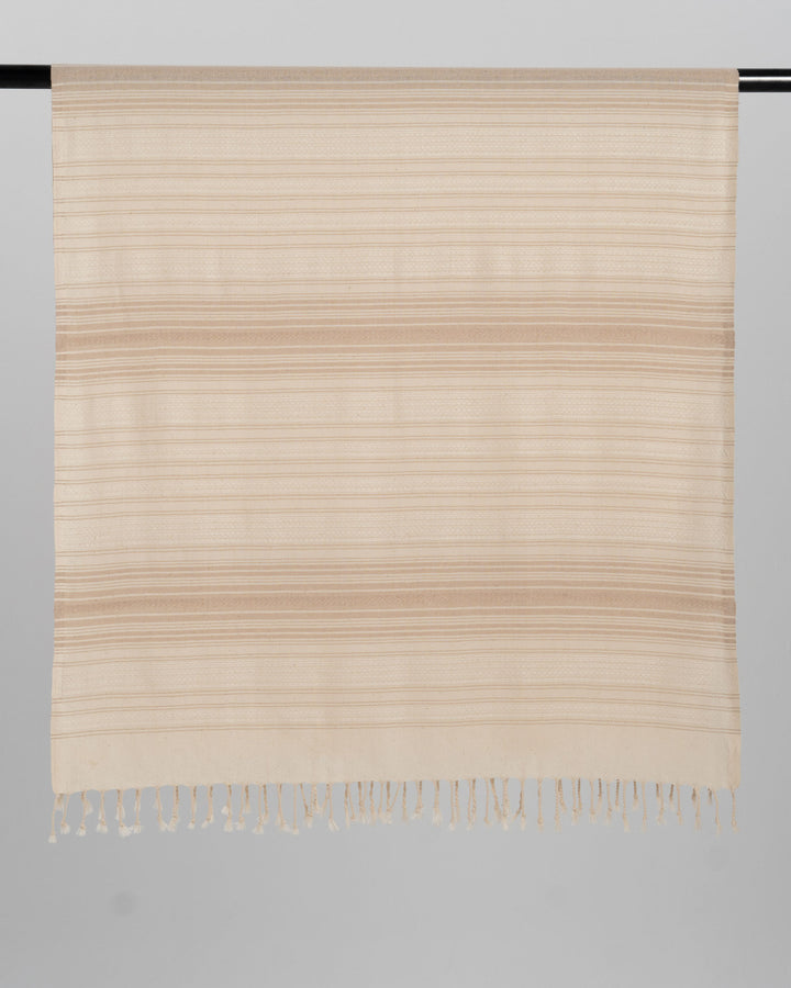 Cotton Beige Striped Towel