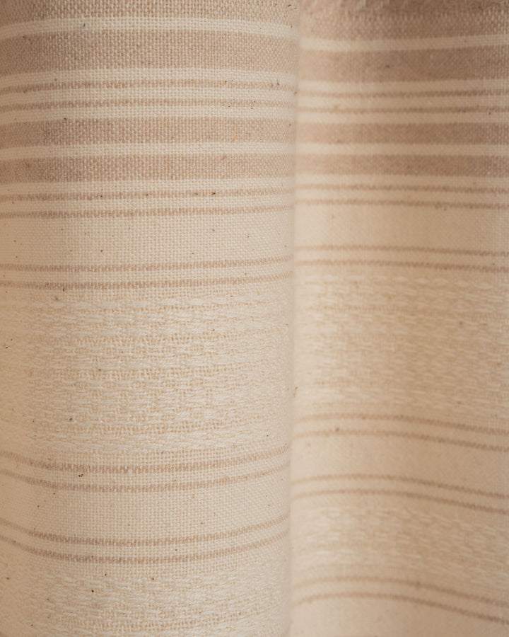 Cotton Beige Striped Towel