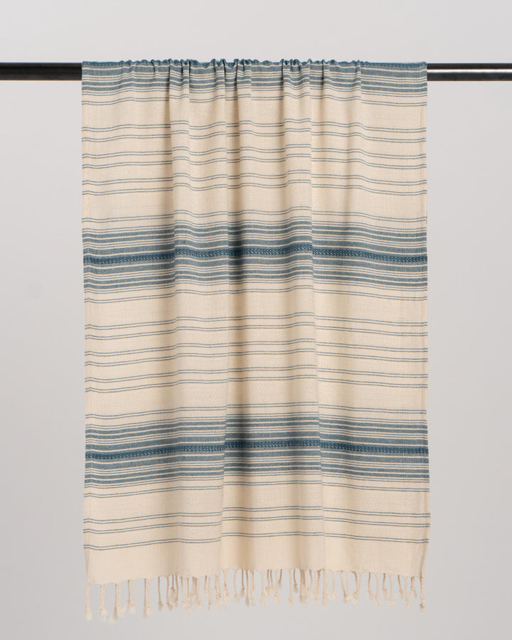 Cotton Blue Striped Towel