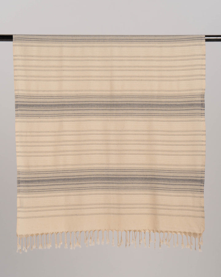 Cotton Grey Striped Towel