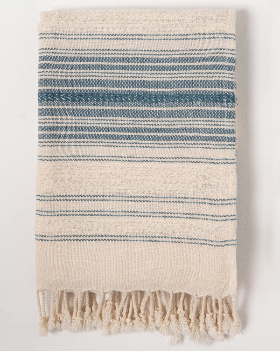 Cotton Blue Striped Towel