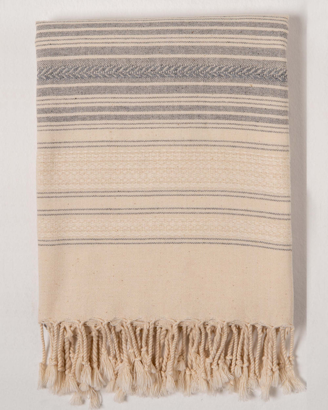 Cotton Grey Striped Towel